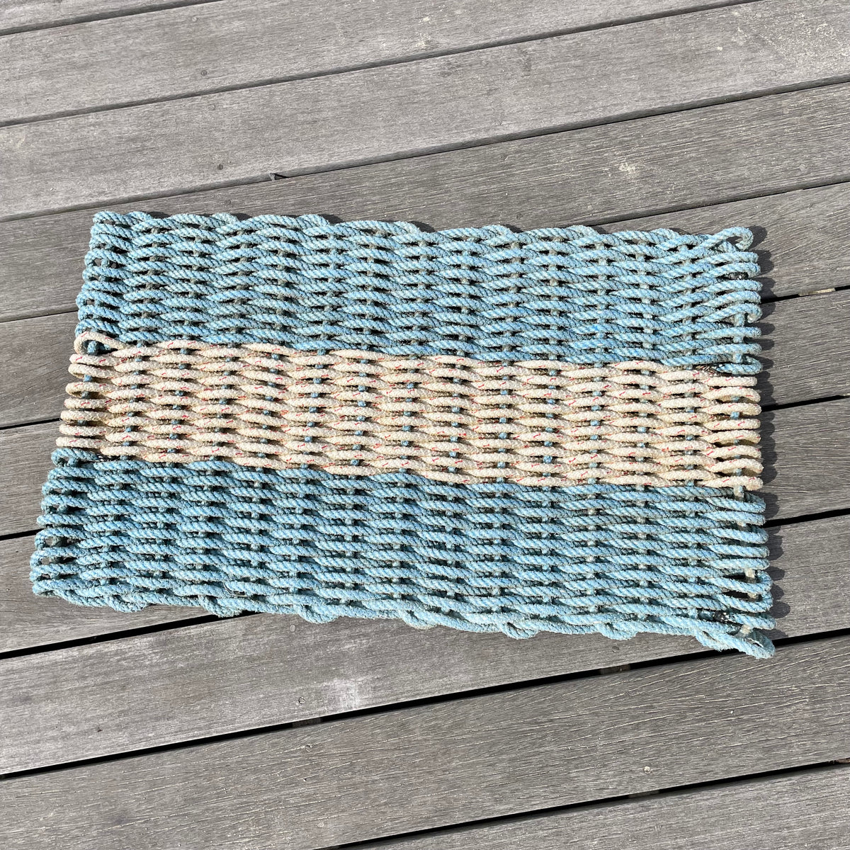 Thin Blue Line Decorative Rope Mat