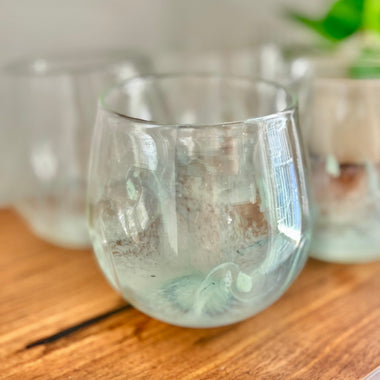 Celadon Wave Stemless Wine Glass