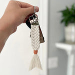 Braided Ivory Mermaid Tail Keychain