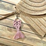 Macrame Mermaid Tail Keychain- Blush