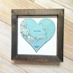 Cape Cod Heart Map Frame